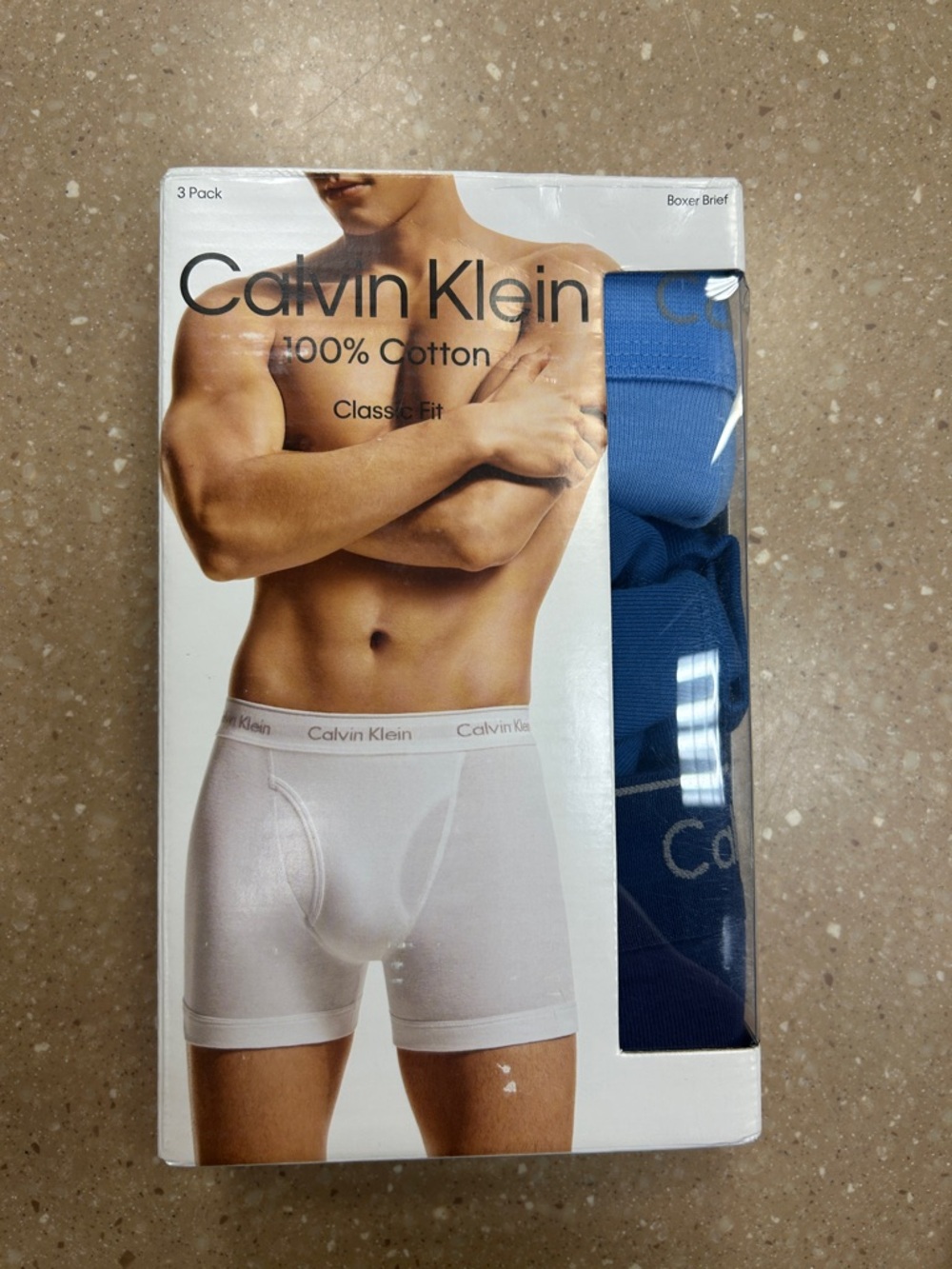 Calvin Klein Men’s 3-Pack Boxer Briefs — Blue